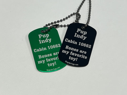 Custom Engraved Dog Tags (non-graphic)