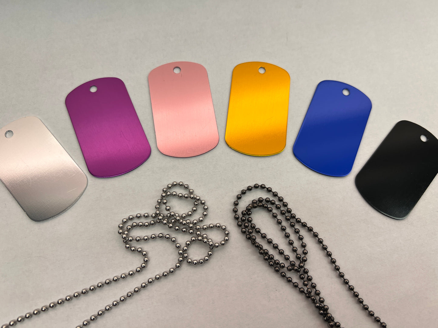 Custom Engraved Dog Tags (non-graphic)